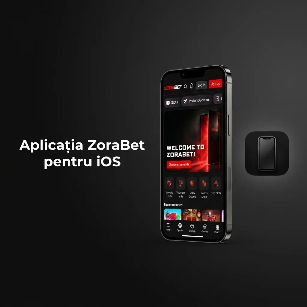 Aplicația ZoraBet pentru iOS compatibilă cu iPhone și iPad, optimizată pentru ecrane Retina, iOS 13+