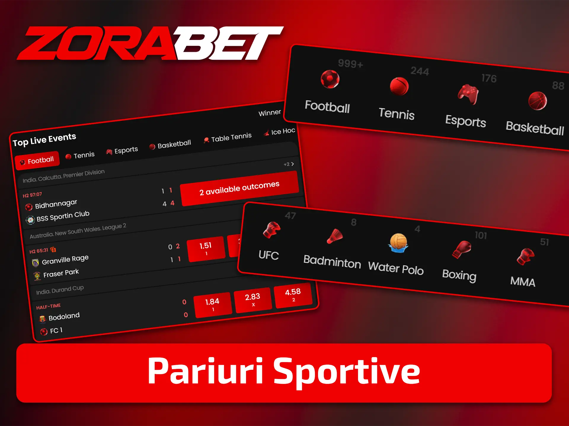 Explorați opțiunile disponibile și diversele tipuri de pariuri sportive pe ZoraBet.