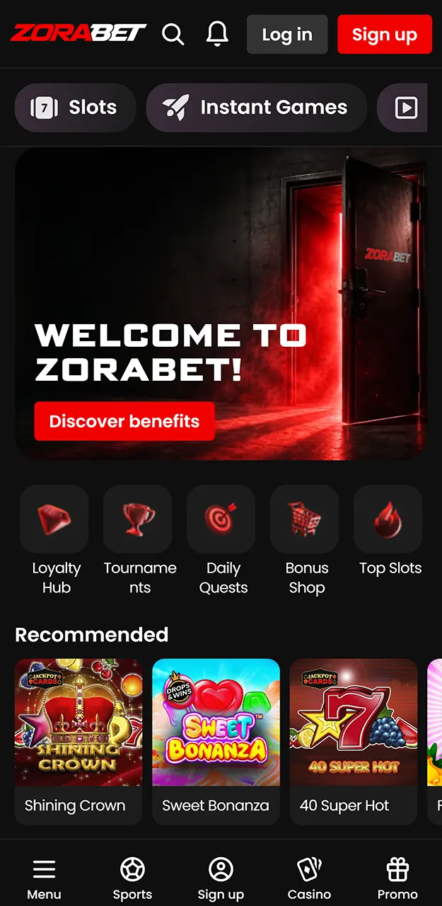 Descărcați aplicația ZoraBet pentru Android sau iOS.