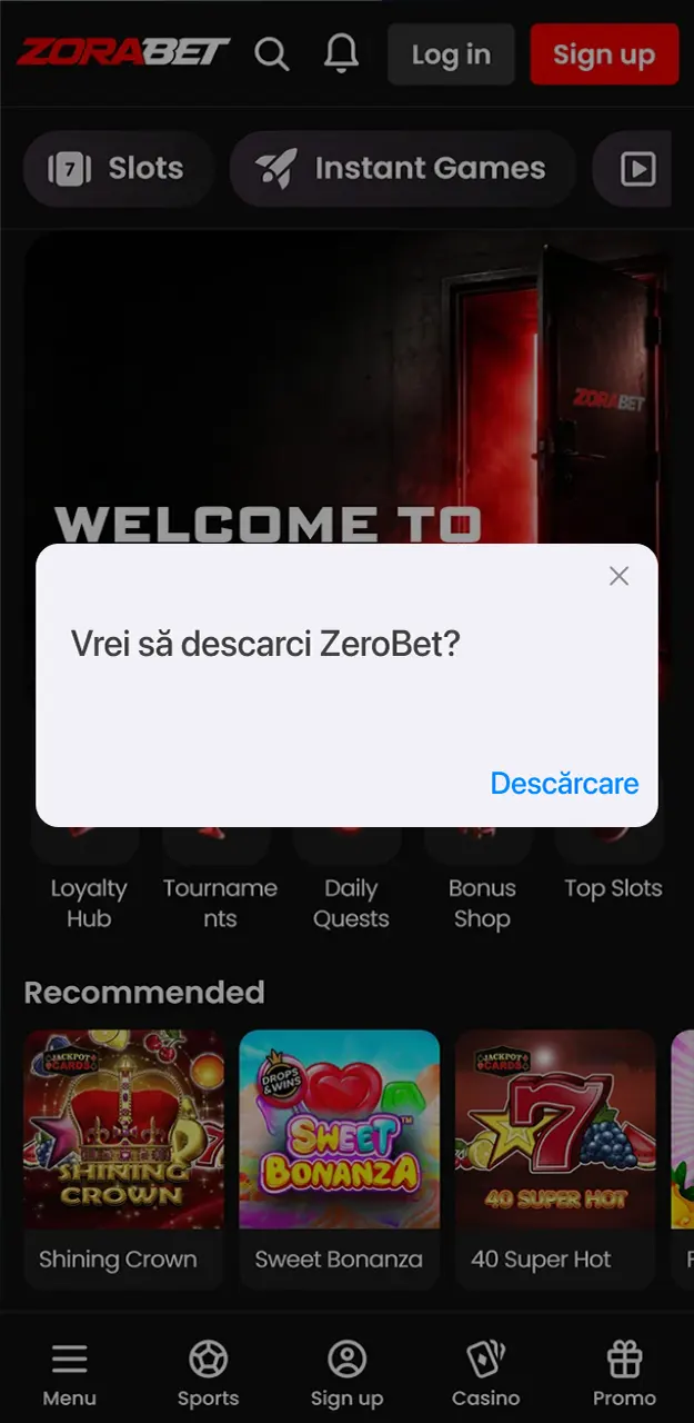Aflați cum puteți descărca aplicația ZoraBet pentru iOS.