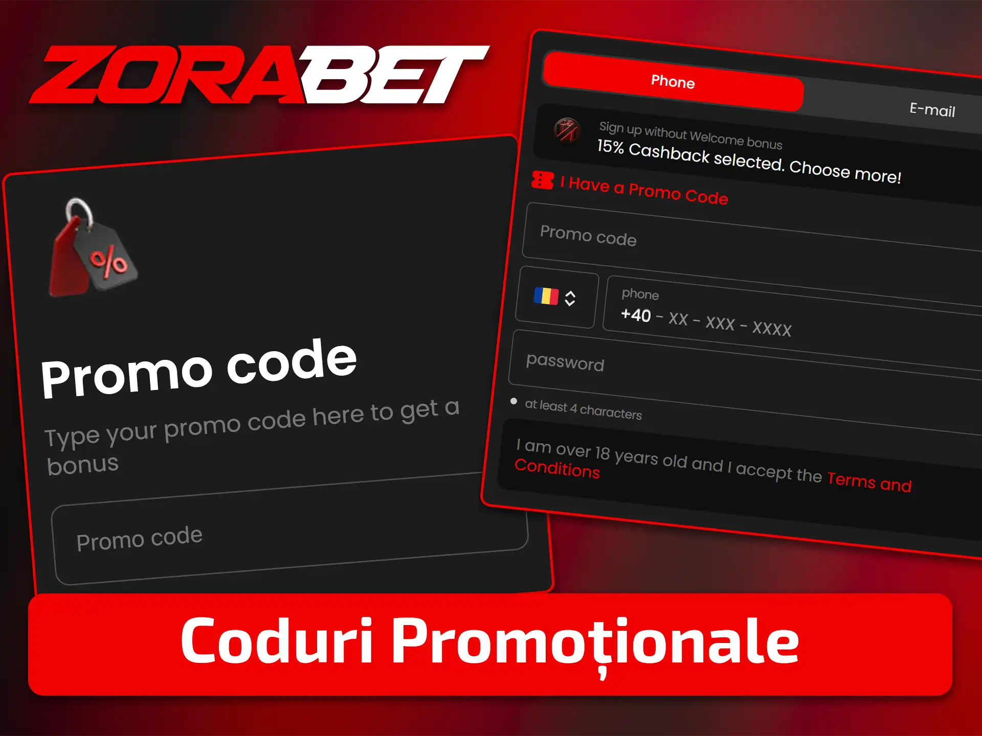 Introduceți combinațiile speciale pentru a activa coduri promoționale ZoraBet.