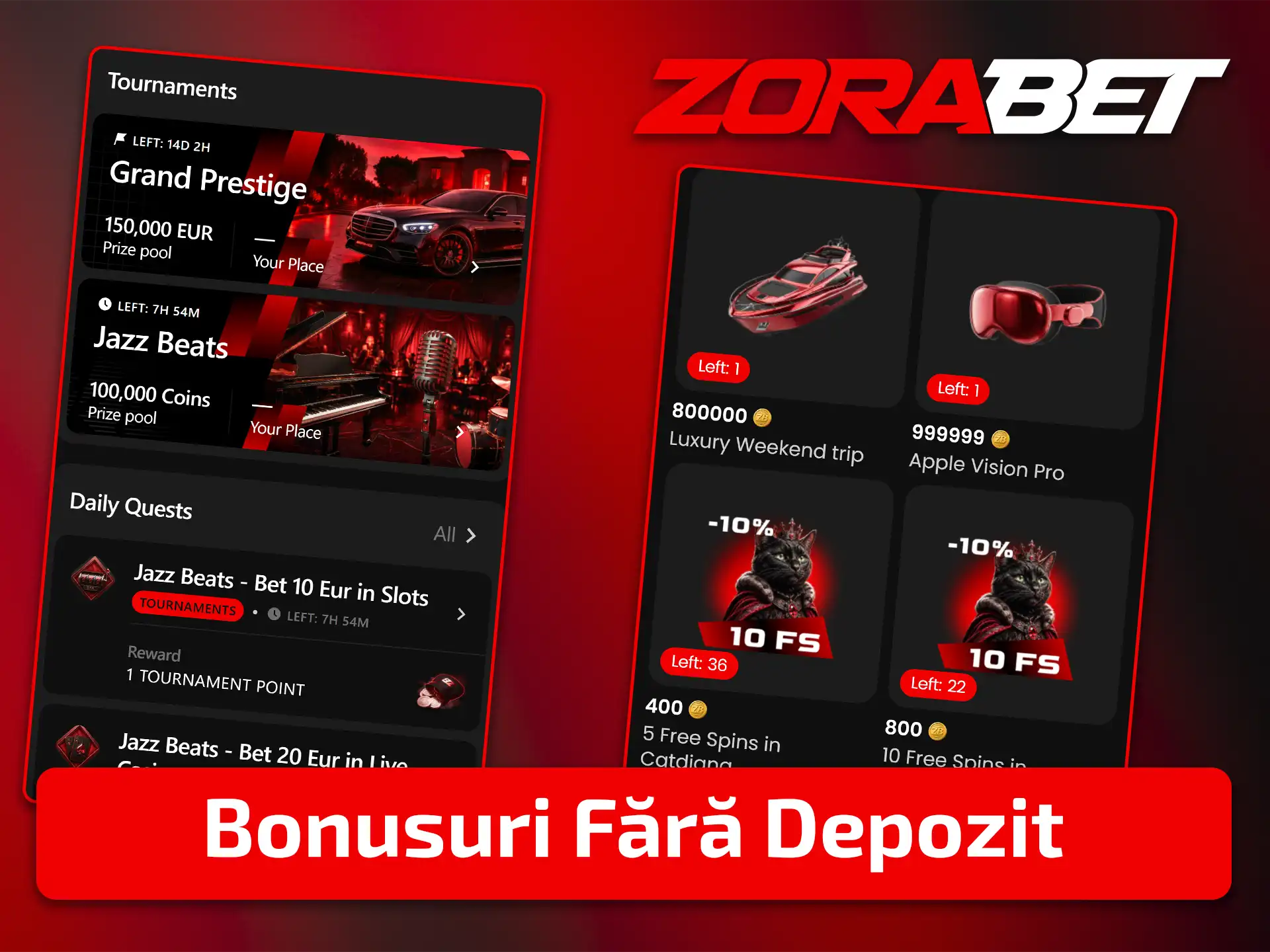 Jucați gratuit și revendicați cele mai bune bonusuri fără depozit ZoraBet.