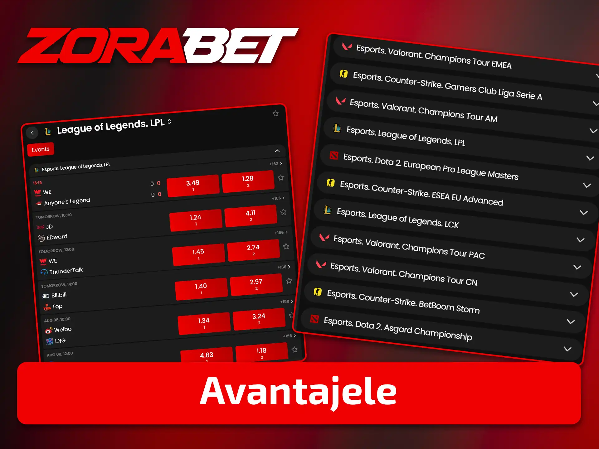 Descoperiți cotele excelente și toate avantajele pariurilor eSports pe ZoraBet.