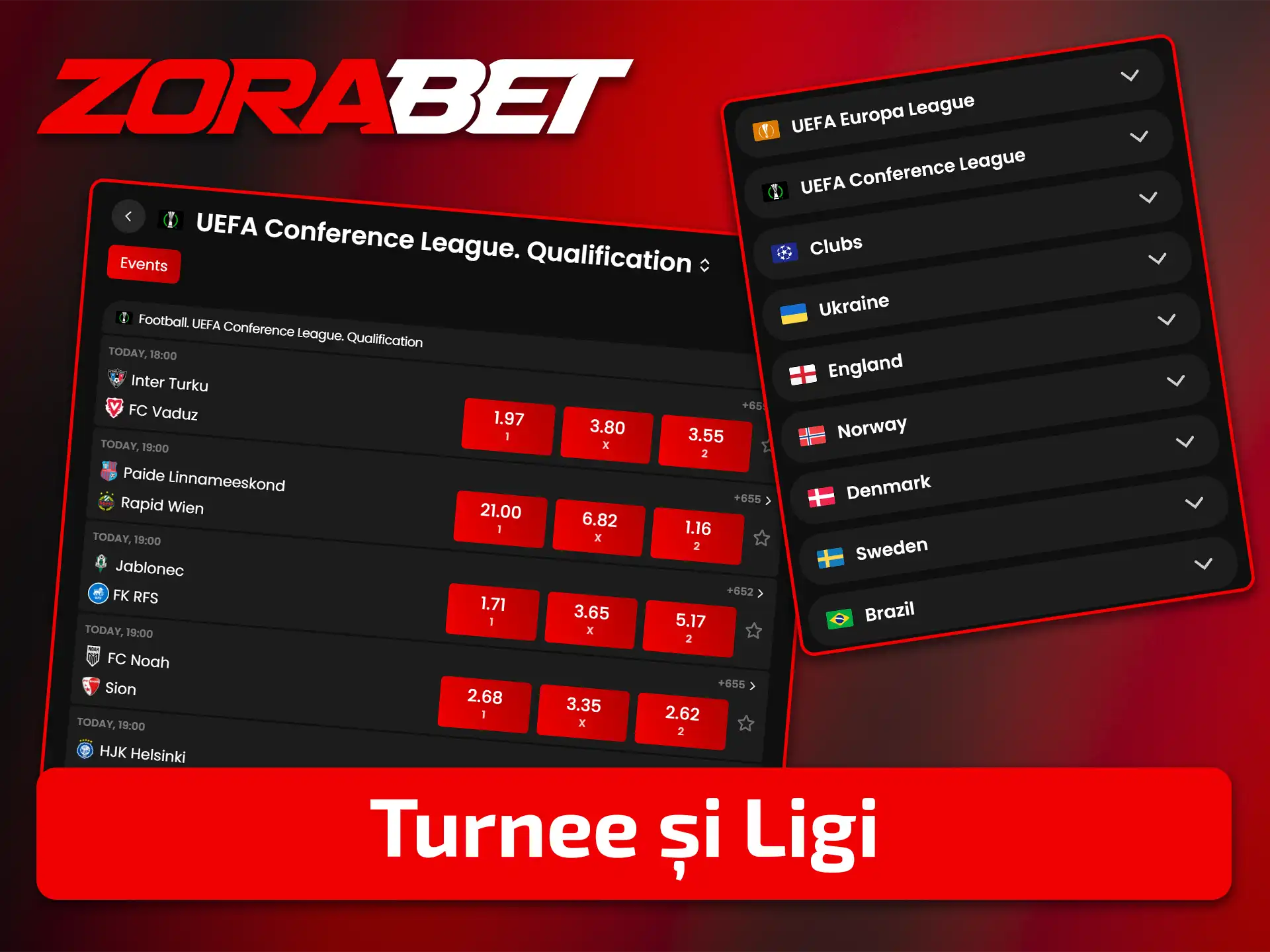 Pariați pe evenimentele importante din turneele și ligile populare de fotbal pe ZoraBet.