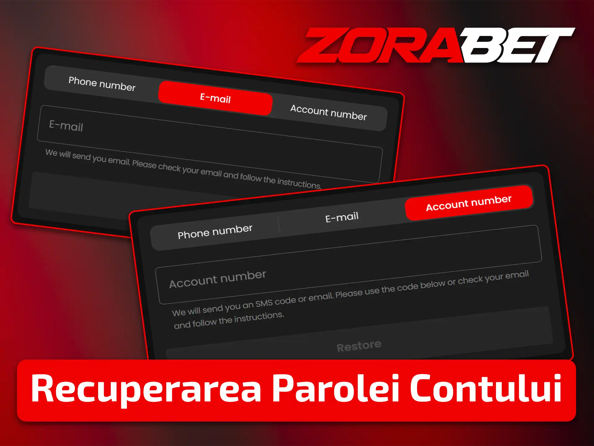 Recuperați accesul la contul dvs. de pe ZoraBet.