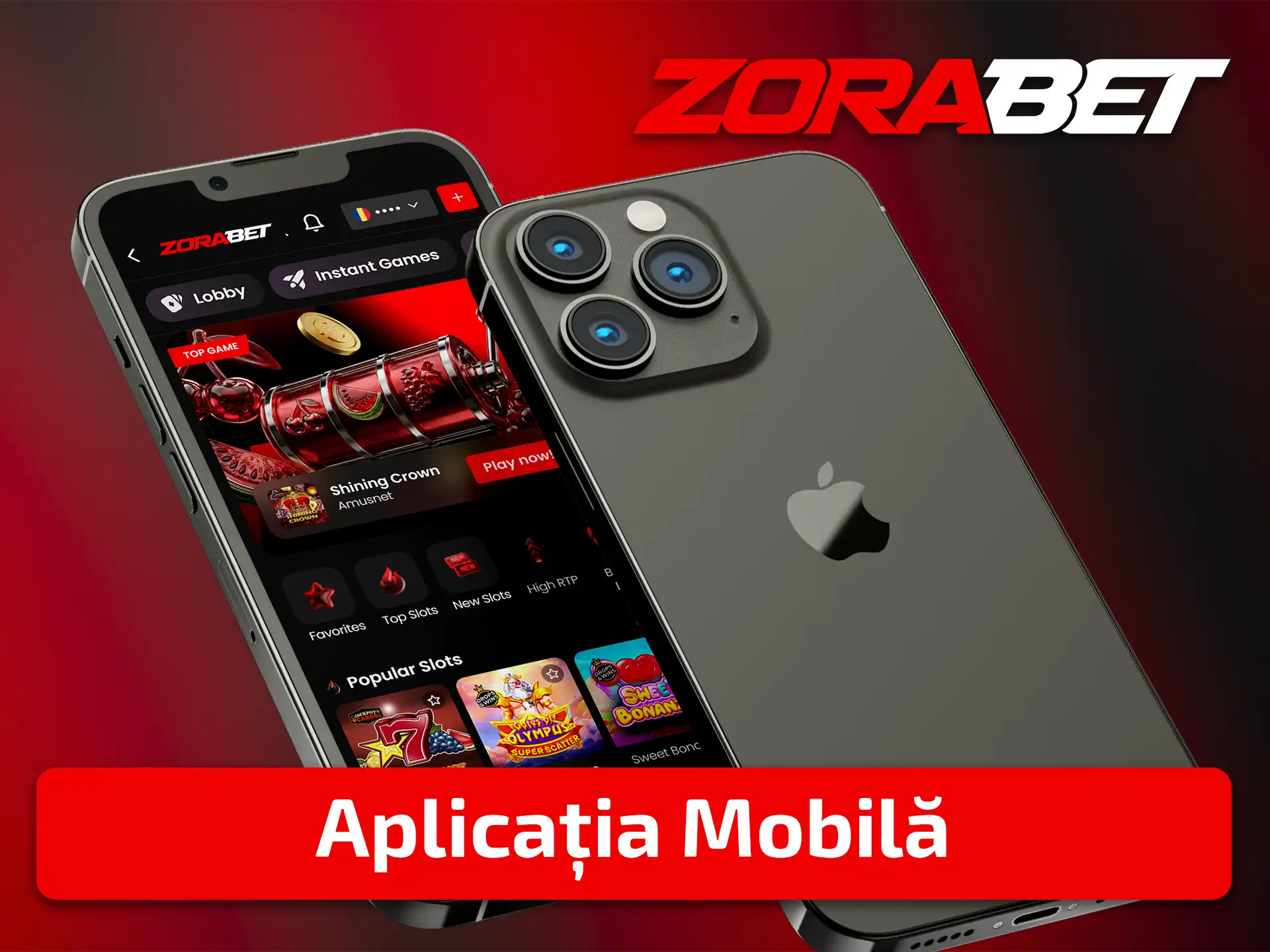 Joacă la sloturi folosind aplicația mobilă ZoraBet.