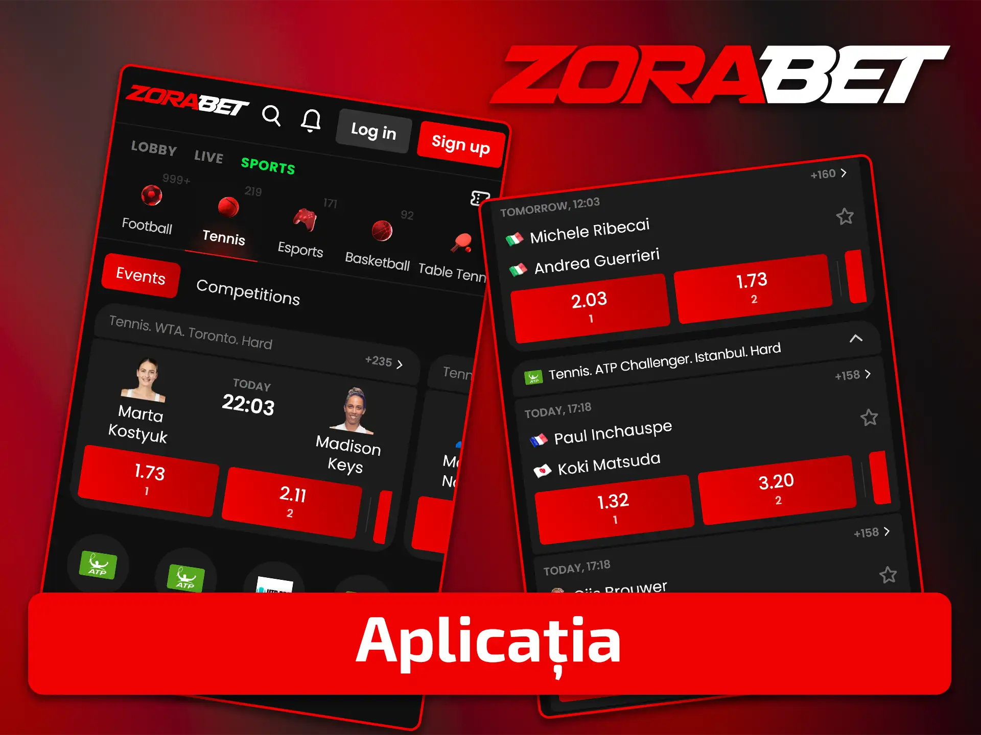 Bucurați-vă de opțiuni mobile flexibile pentru pariuri pe tenis în aplicația ZoraBet.